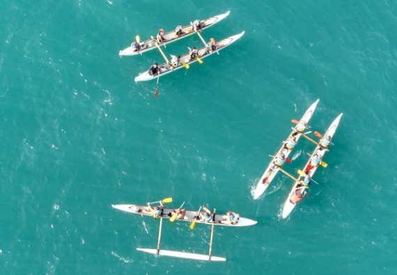 Un challenge "pirogues hawaïennes", vous êtes bien au Pays Basque !!!